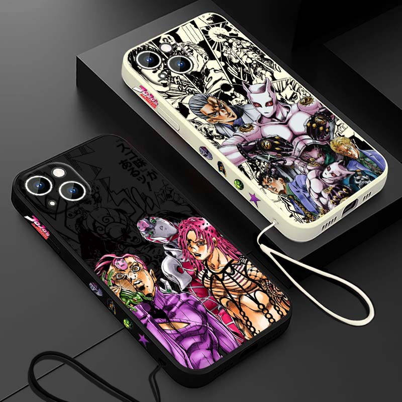 Apple Iphone 16 - Anime JOJO Schurkin Diavolo Dio Flüssigseil-Handyhülle