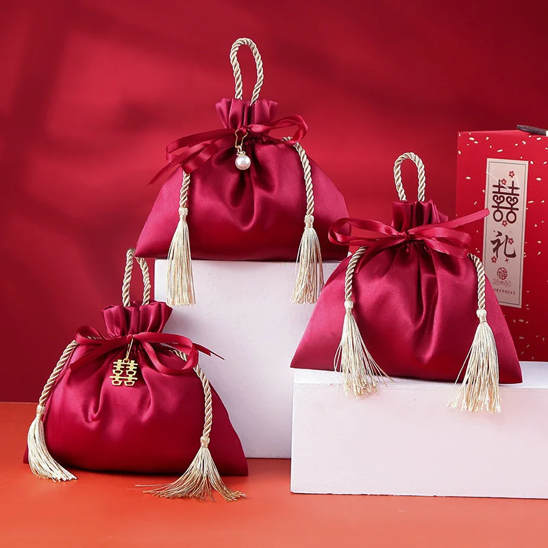 Velvet Jewelry Box - 10 Stück Luxus verpackung Kordel zug