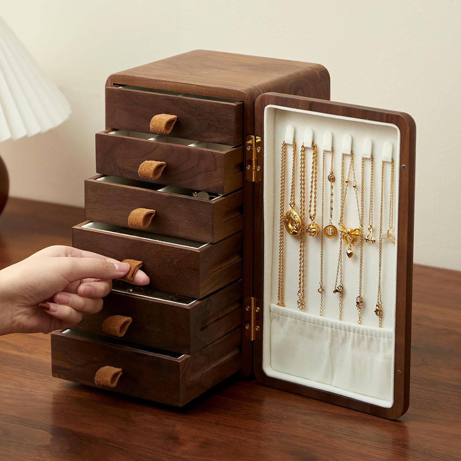 Schmuckschatulle aus Massivhol – Velvet Jewelry Box Bewertung und Preis