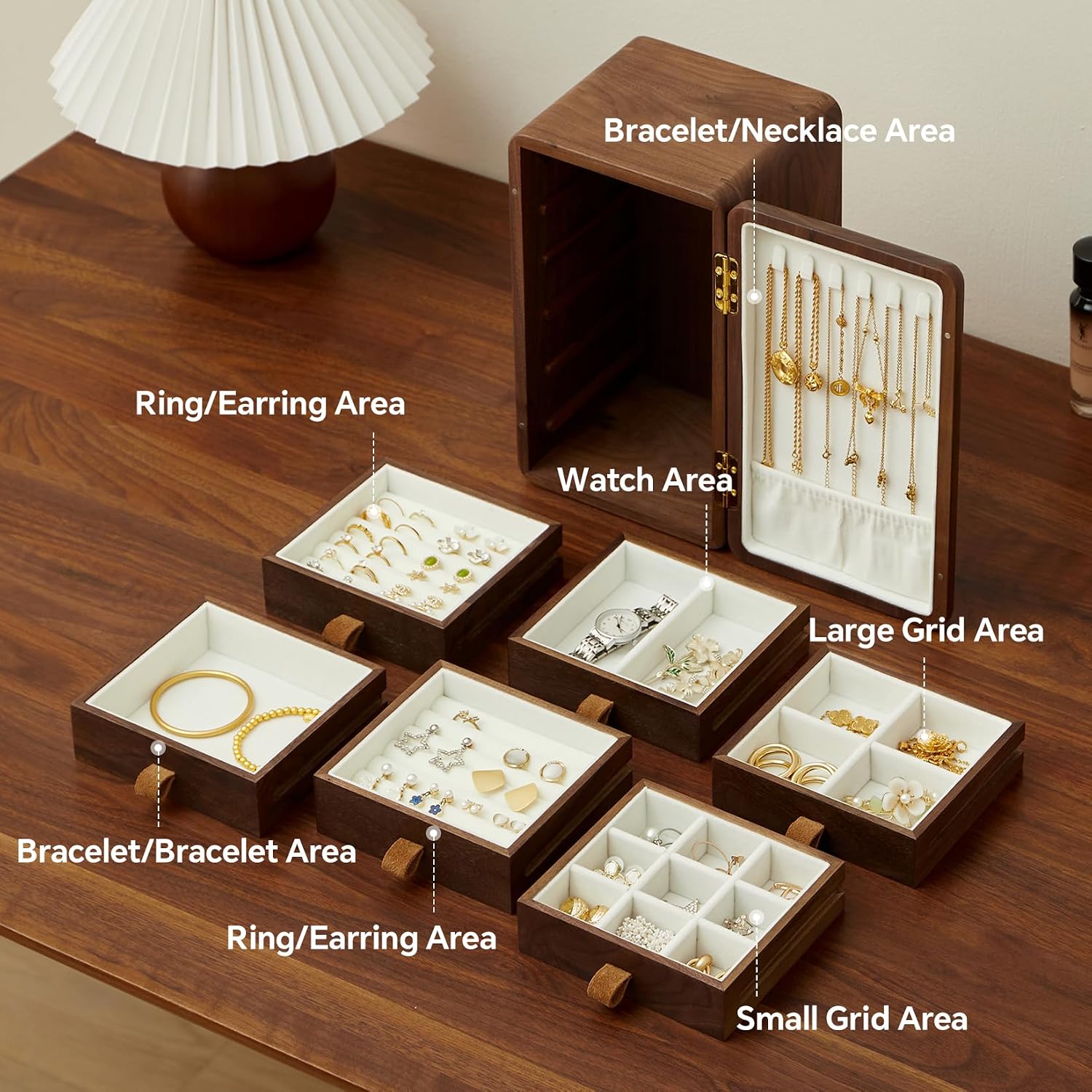 Schmuckschatulle aus Massivhol – Velvet Jewelry Box Bewertung und Preis