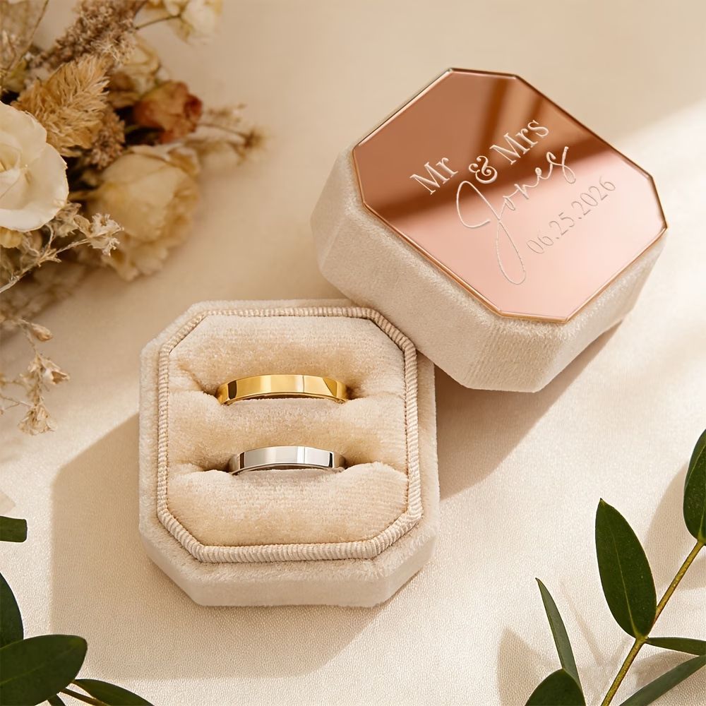 Personalisierte achteckige Sam – Velvet Jewelry Box Bewertung und Preis