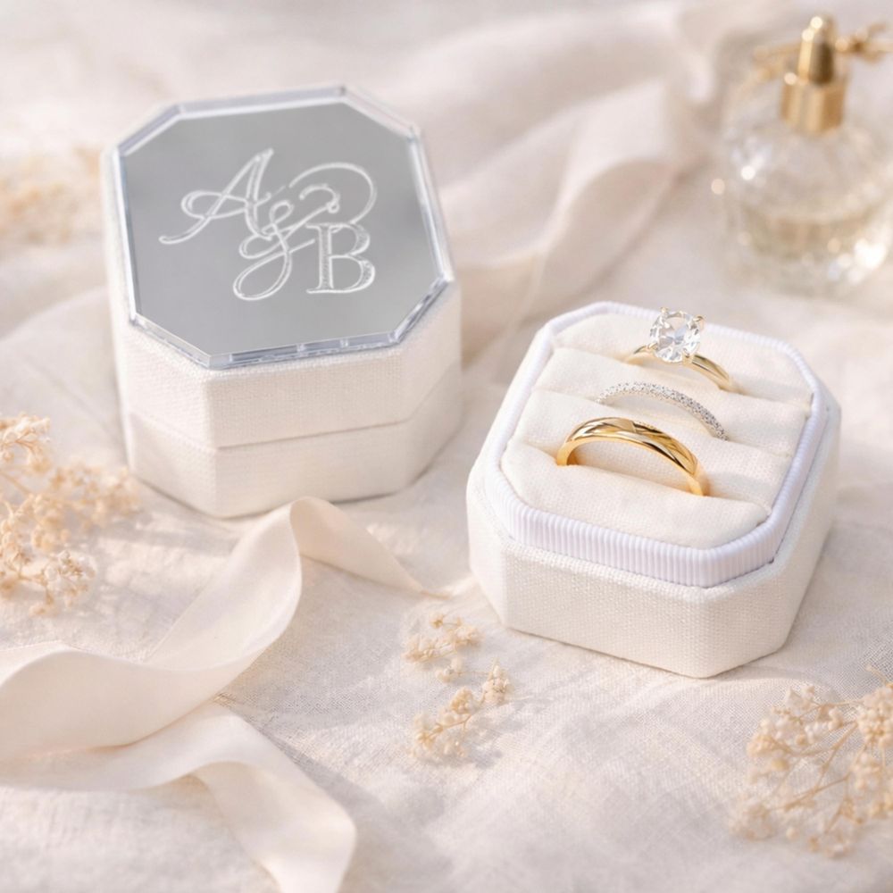 Personalisierte achteckige Sam – Velvet Jewelry Box Bewertung und Preis