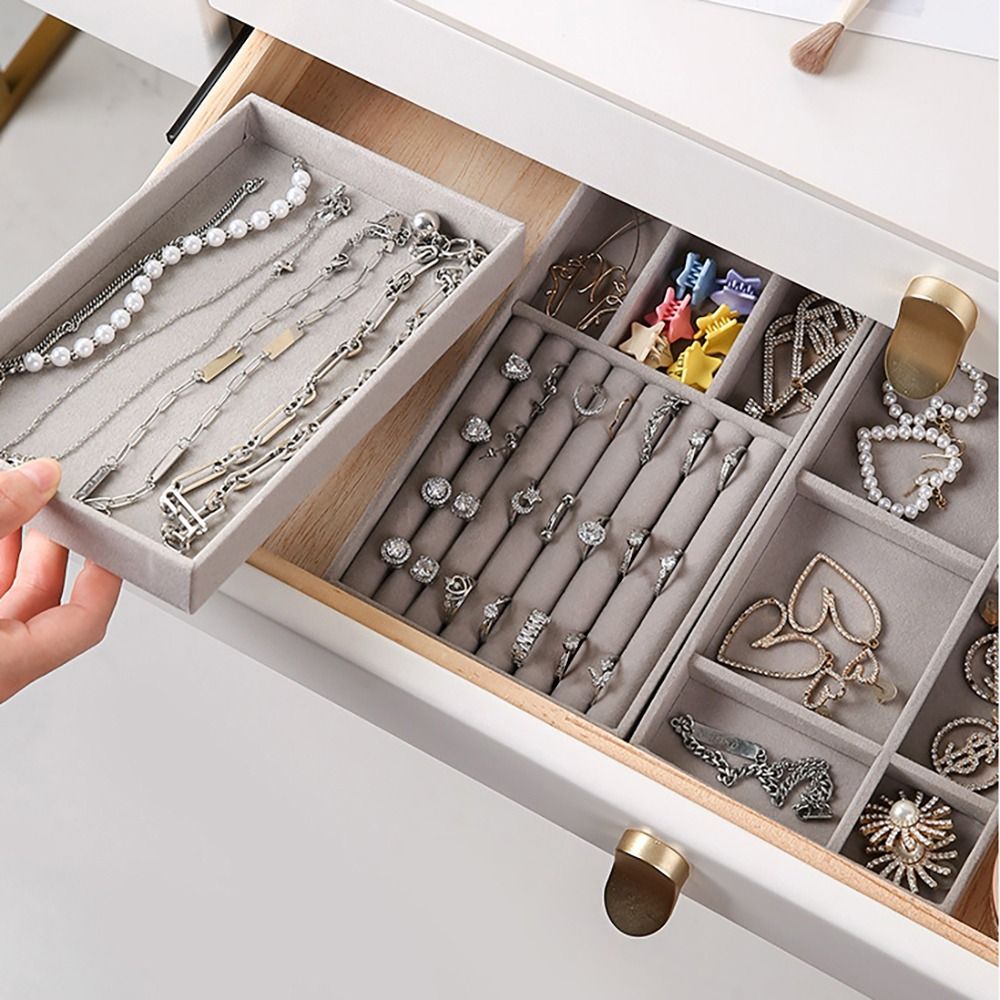 Organizer-Box Stapelbare Samt- – Velvet Jewelry Box Bewertung und Preis